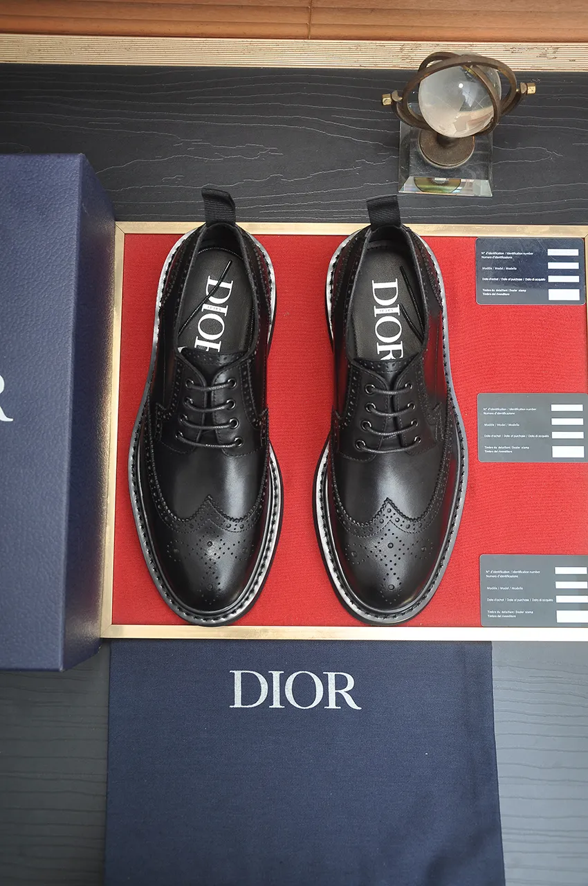 Men's shoes 💰800💶[Dior] (water-dyed cowhide lining) Dior original 1:1 high-quality factory, imported original materials, imported version of raw cowhide, water-dyed cowhide lining, original TPU outsole, code number: 39-44 (38 45 custom-made, non-refundable)
